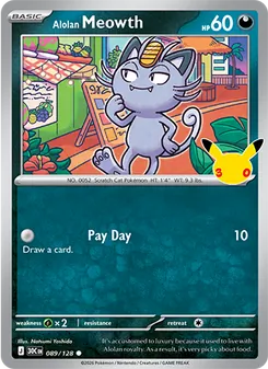 Alolan Meowth, 30th Celebration, no. 089