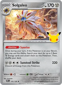Solgaleo, 30th Celebration, no. 105
