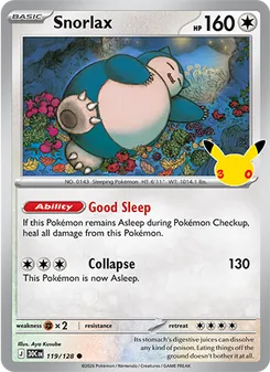 Snorlax, 30th Celebration, no. 119