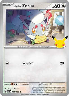 Hisuian Zorua, 30th Celebration, no. 122