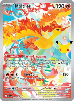 Moltres, 30th Celebration, no. 130