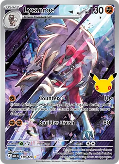 Lycanroc, 30th Celebration, no. 138