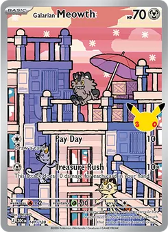 Galarian Meowth, 30th Celebration, no. 141