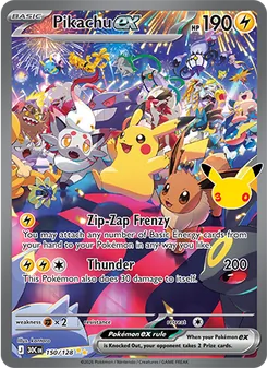 Pikachu ex, 30th Celebration, no. 150