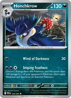 Honchkrow, Phantasmal Flames, no. 058