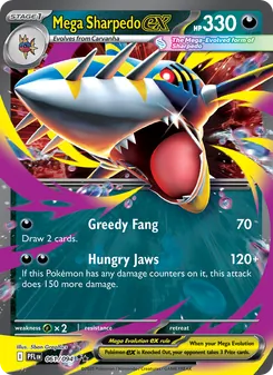 Mega Sharpedo ex, Phantasmal Flames, no. 061