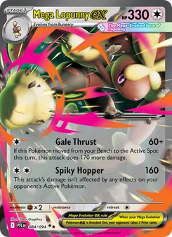 Mega Lopunny ex, Phantasmal Flames, no. 084