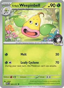 Erika's Weepinbell, Ascended Heroes, no. 005