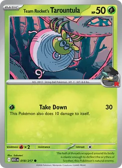 Team Rocket's Tarountula, Ascended Heroes, no. 018