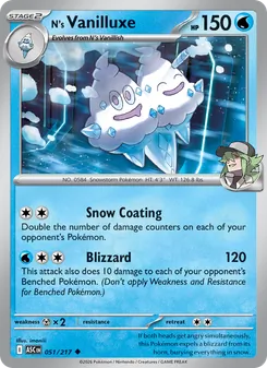 N's Vanilluxe, Ascended Heroes, no. 051