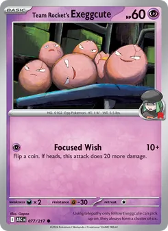 Team Rocket's Exeggcute, Ascended Heroes, no. 077