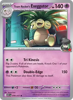 Team Rocket's Exeggutor, Ascended Heroes, no. 078