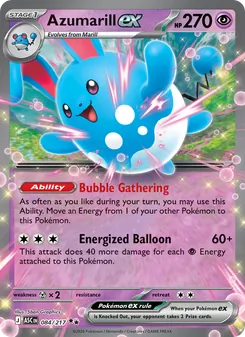 Azumarill ex, Ascended Heroes, no. 084