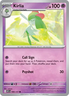 Kirlia, Ascended Heroes, no. 088