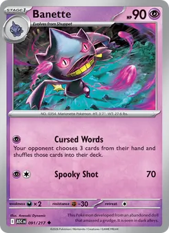 Banette, Ascended Heroes, no. 091