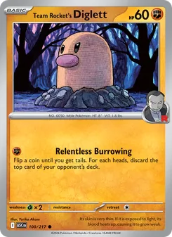 Team Rocket's Diglett, Ascended Heroes, no. 100