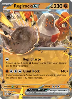 Regirock ex, Ascended Heroes, no. 107