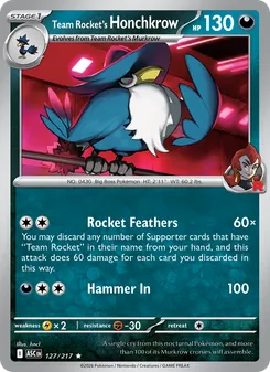 Team Rocket's Honchkrow, Ascended Heroes, no. 127