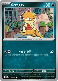 Scraggy, Ascended Heroes, no. 134