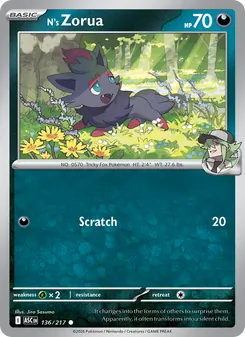N's Zorua, Ascended Heroes, no. 136
