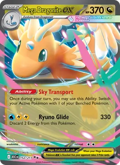 Mega Dragonite ex, Ascended Heroes, no. 152