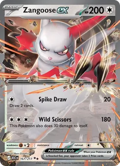 Zangoose ex, Ascended Heroes, no. 167