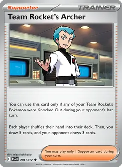 Team Rocket's Archer, Ascended Heroes, no. 201