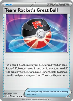Team Rocket's Great Ball, Ascended Heroes, no. 205