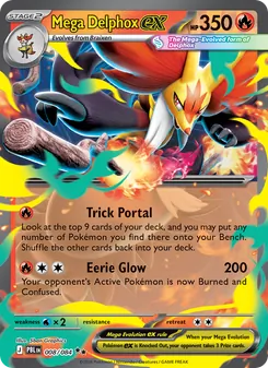 Mega Delphox ex, Pitch Black, no. 008