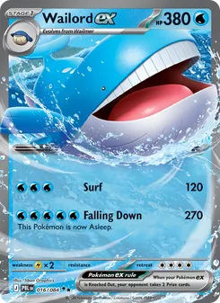 Wailord ex, Pitch Black, no. 016