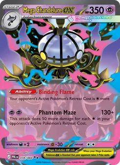 Mega Chandelure ex, Pitch Black, no. 038