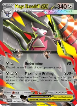 Mega Excadrill ex, Pitch Black, no. 065