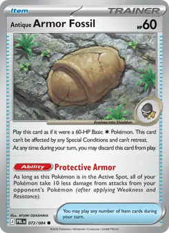 Antique Armor Fossil, Pitch Black, no. 072