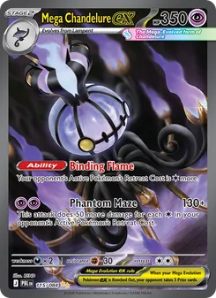 Mega Chandelure ex, Pitch Black, no. 115