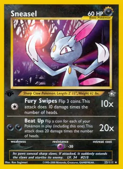 Sneasel, Neo Genesis, no. 25