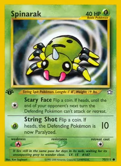 Spinarak, Neo Genesis, no. 75