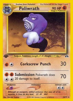 Poliwrath, Neo Discovery, no. 28