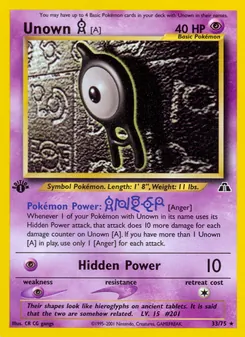 Unown [A], Neo Discovery, no. 33