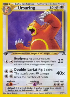 Ursaring, Neo Discovery, no. 34
