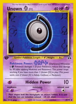 Unown [D], Neo Discovery, no. 47