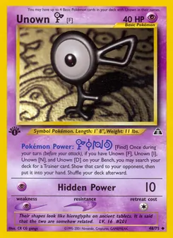 Unown [F], Neo Discovery, no. 48
