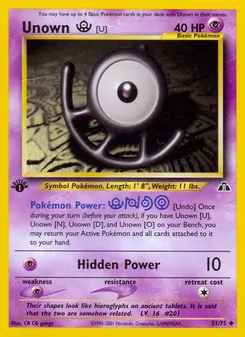 Unown [U], Neo Discovery, no. 51