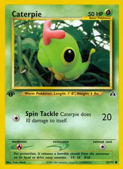 Caterpie, Neo Discovery, no. 53