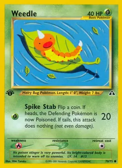 Weedle, Neo Discovery, no. 70
