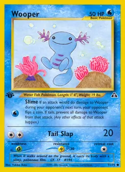 Wooper, Neo Discovery, no. 71