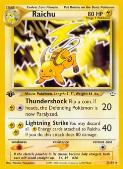Raichu, Neo Revelation, no. 21