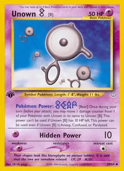Unown [B], Neo Revelation, no. 39