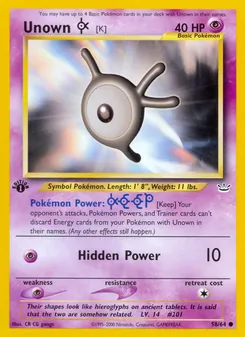 Unown [K], Neo Revelation, no. 58
