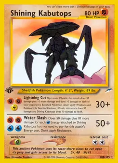 Shining Kabutops, Neo Destiny, no. 108