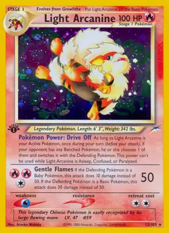 Light Arcanine, Neo Destiny, no. 12